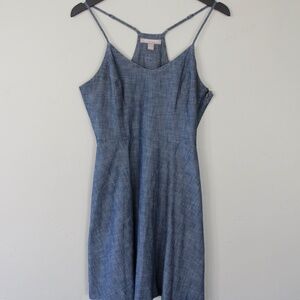 Banana Republic Chambray Cotton Dress, Size 4, Adjustable Straps